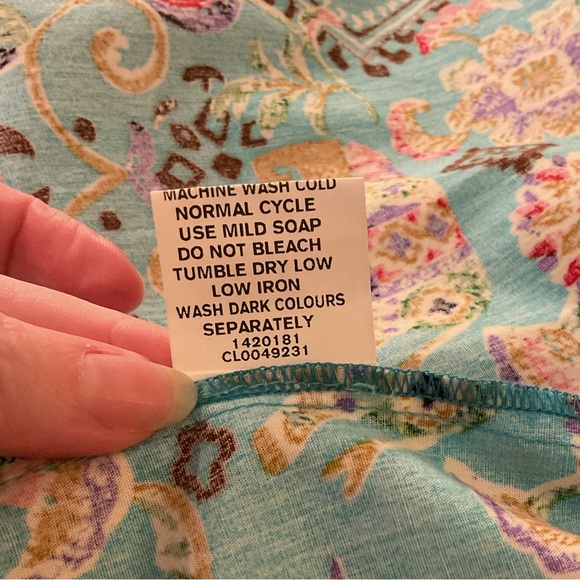 eShakti Black and Teal Floral Maxi Dress - Picture 10 of 11